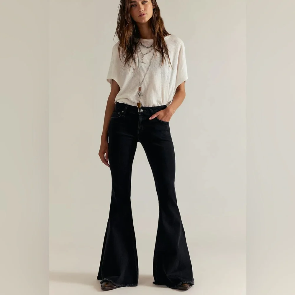 We The Free Emre Low-Rise Flare Jeans from Free People - Picture 2 of 5